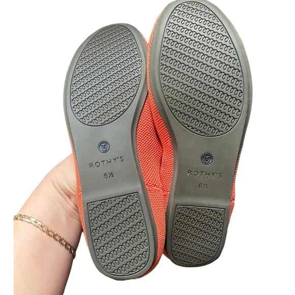 Rothy's The Flat in Persimmon Retired Color Ballet Round Toe Size 6.5 - Picture 9 of 10